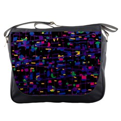 Purple Galaxy Messenger Bags