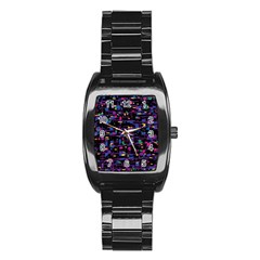 Purple Galaxy Stainless Steel Barrel Watch by Valentinaart