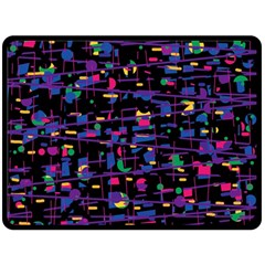 Purple Galaxy Double Sided Fleece Blanket (large) 