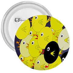 Yellow Flock 3  Buttons by Valentinaart