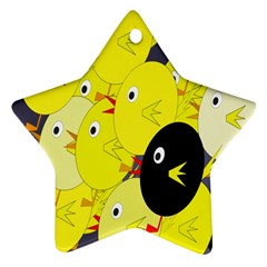 Yellow Flock Ornament (star)  by Valentinaart