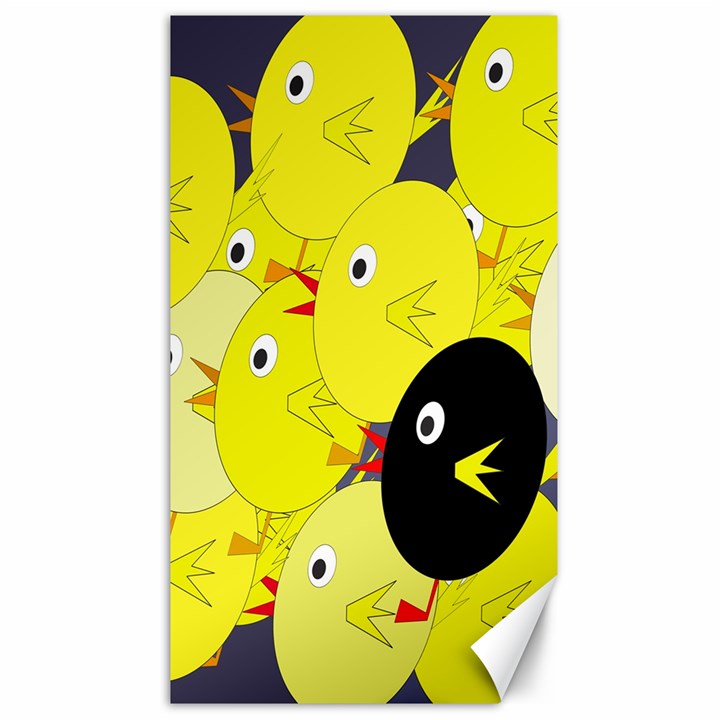 Yellow flock Canvas 40  x 72  