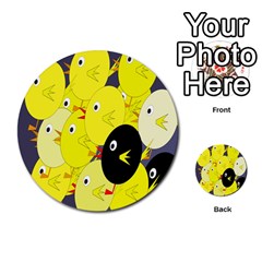 Yellow Flock Multi-purpose Cards (round) 