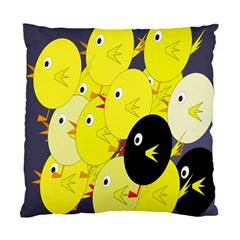 Yellow Flock Standard Cushion Case (two Sides) by Valentinaart