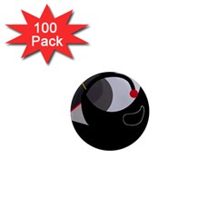 Gray bird 1  Mini Magnets (100 pack) 