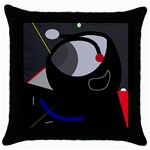 Gray bird Throw Pillow Case (Black) Front