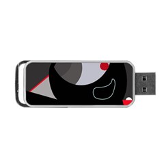 Gray Bird Portable Usb Flash (one Side) by Valentinaart