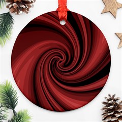 Elegant Red Twist Ornament (round)  by Valentinaart