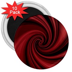 Elegant Red Twist 3  Magnets (10 Pack)  by Valentinaart