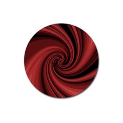 Elegant Red Twist Magnet 3  (round) by Valentinaart