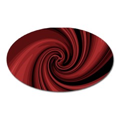 Elegant Red Twist Oval Magnet by Valentinaart