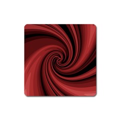 Elegant Red Twist Square Magnet by Valentinaart