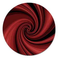 Elegant Red Twist Magnet 5  (round) by Valentinaart