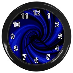 Blue Decorative Twist Wall Clocks (black) by Valentinaart