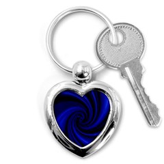 Blue Decorative Twist Key Chains (heart)  by Valentinaart