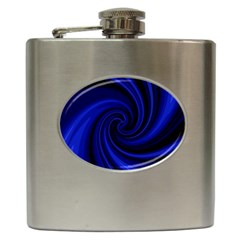 Blue Decorative Twist Hip Flask (6 Oz) by Valentinaart