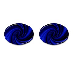 Blue Decorative Twist Cufflinks (oval) by Valentinaart