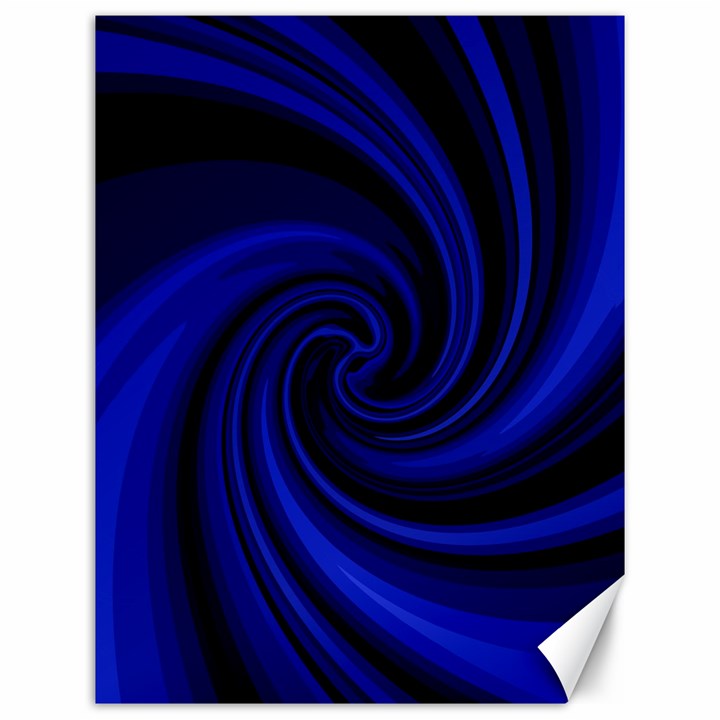 Blue decorative twist Canvas 12  x 16  