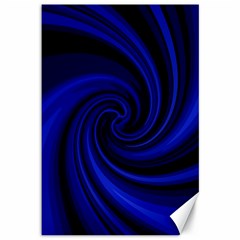 Blue Decorative Twist Canvas 12  X 18   by Valentinaart