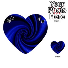 Blue Decorative Twist Playing Cards 54 (heart) 