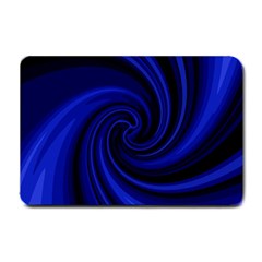 Blue Decorative Twist Small Doormat  by Valentinaart