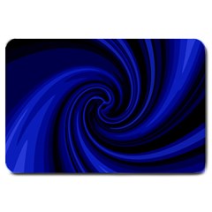 Blue Decorative Twist Large Doormat  by Valentinaart