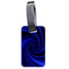 Blue Decorative Twist Luggage Tags (two Sides) by Valentinaart