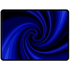 Blue Decorative Twist Double Sided Fleece Blanket (large) 