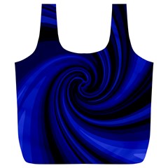 Blue Decorative Twist Full Print Recycle Bags (l)  by Valentinaart