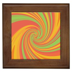 Green And Orange Twist Framed Tiles by Valentinaart