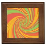 Green and orange twist Framed Tiles Front