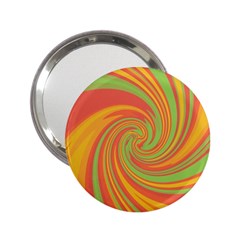 Green And Orange Twist 2 25  Handbag Mirrors by Valentinaart