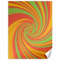 Green And Orange Twist Canvas 36  X 48   by Valentinaart