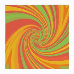 Green And Orange Twist Medium Glasses Cloth (2-side) by Valentinaart