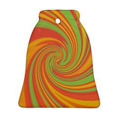 Green And Orange Twist Ornament (bell)  by Valentinaart