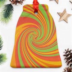 Green And Orange Twist Bell Ornament (2 Sides) by Valentinaart