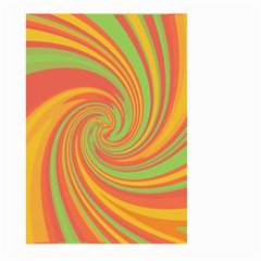 Green And Orange Twist Large Garden Flag (two Sides) by Valentinaart