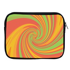 Green And Orange Twist Apple Ipad 2/3/4 Zipper Cases by Valentinaart