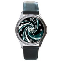 Elegant twist Round Metal Watch