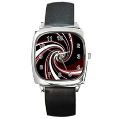 Decorative Twist Square Metal Watch by Valentinaart