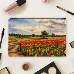  Poppies Cosmetic Bag (large)  by ArtByThree