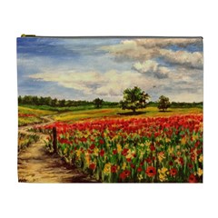  Poppies Cosmetic Bag (xl) by ArtByThree