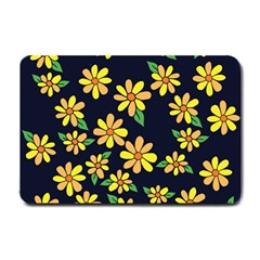 Daisy Flower Pattern For Summer Small Doormat  by BubbSnugg