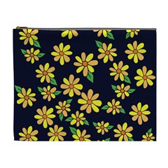 Daisy Flower Pattern For Summer Cosmetic Bag (xl) by BubbSnugg