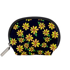 Daisy Flower Pattern For Summer Accessory Pouches (small)  by BubbSnugg