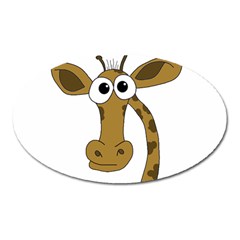 Giraffe  Oval Magnet by Valentinaart