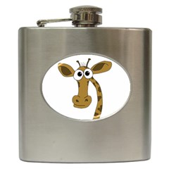 Giraffe  Hip Flask (6 Oz) by Valentinaart