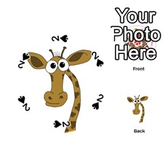 Giraffe  Playing Cards 54 (round) 