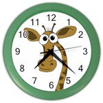 Giraffe  Color Wall Clocks Front