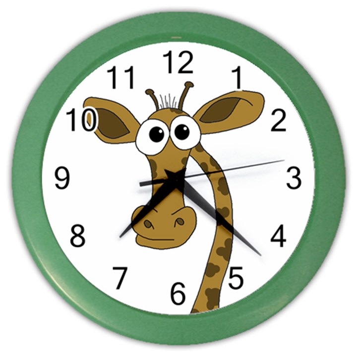 Giraffe  Color Wall Clocks